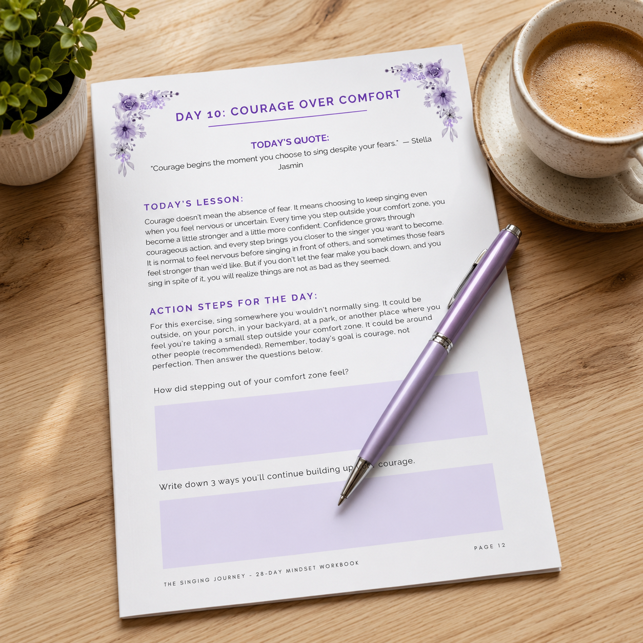 The Singing Journey Mindset 28-Day Digital Workbook