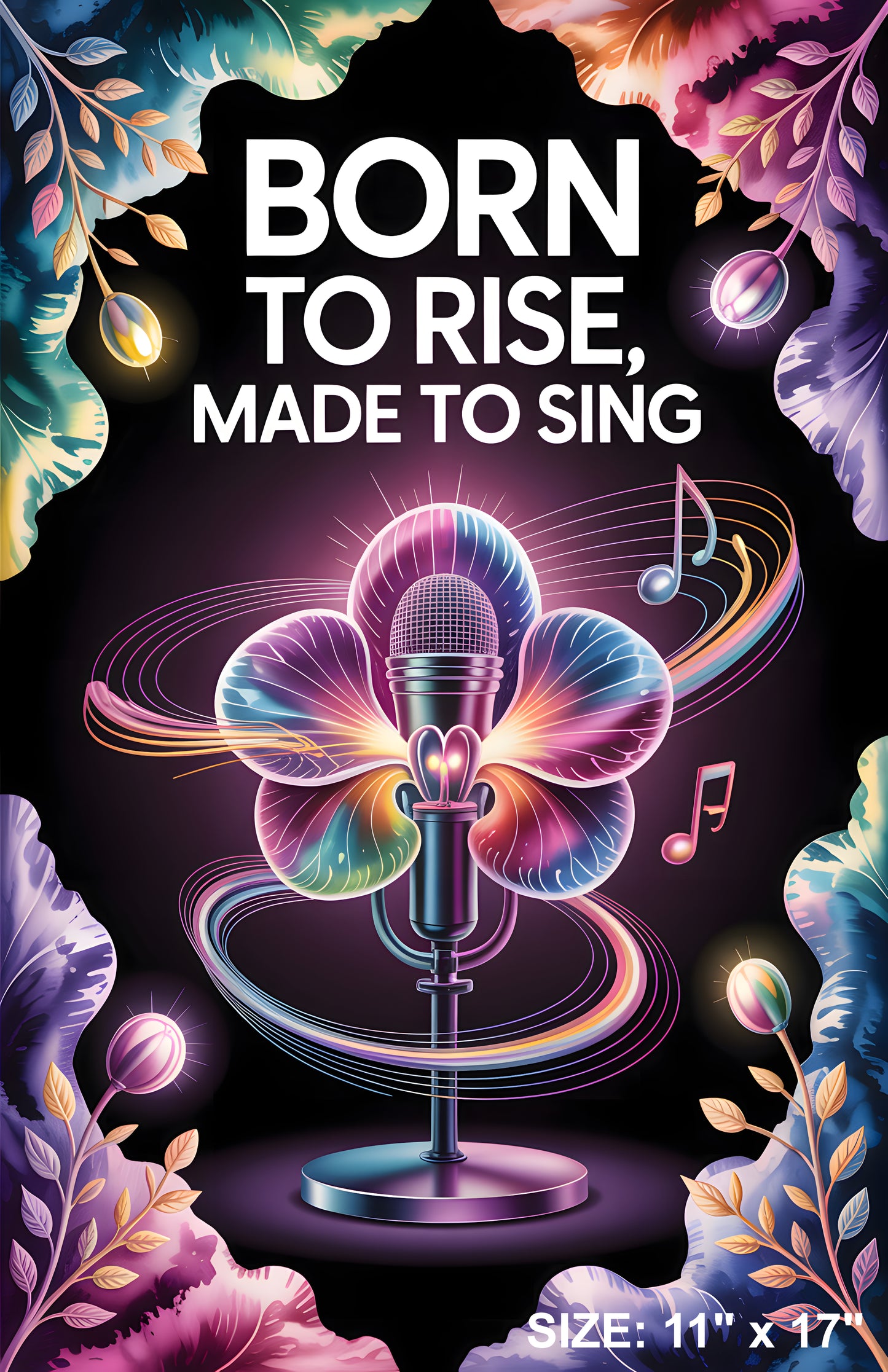 Born to Rise, Made to Sing Matte Poster 11 x 17 by The Singing Journey
