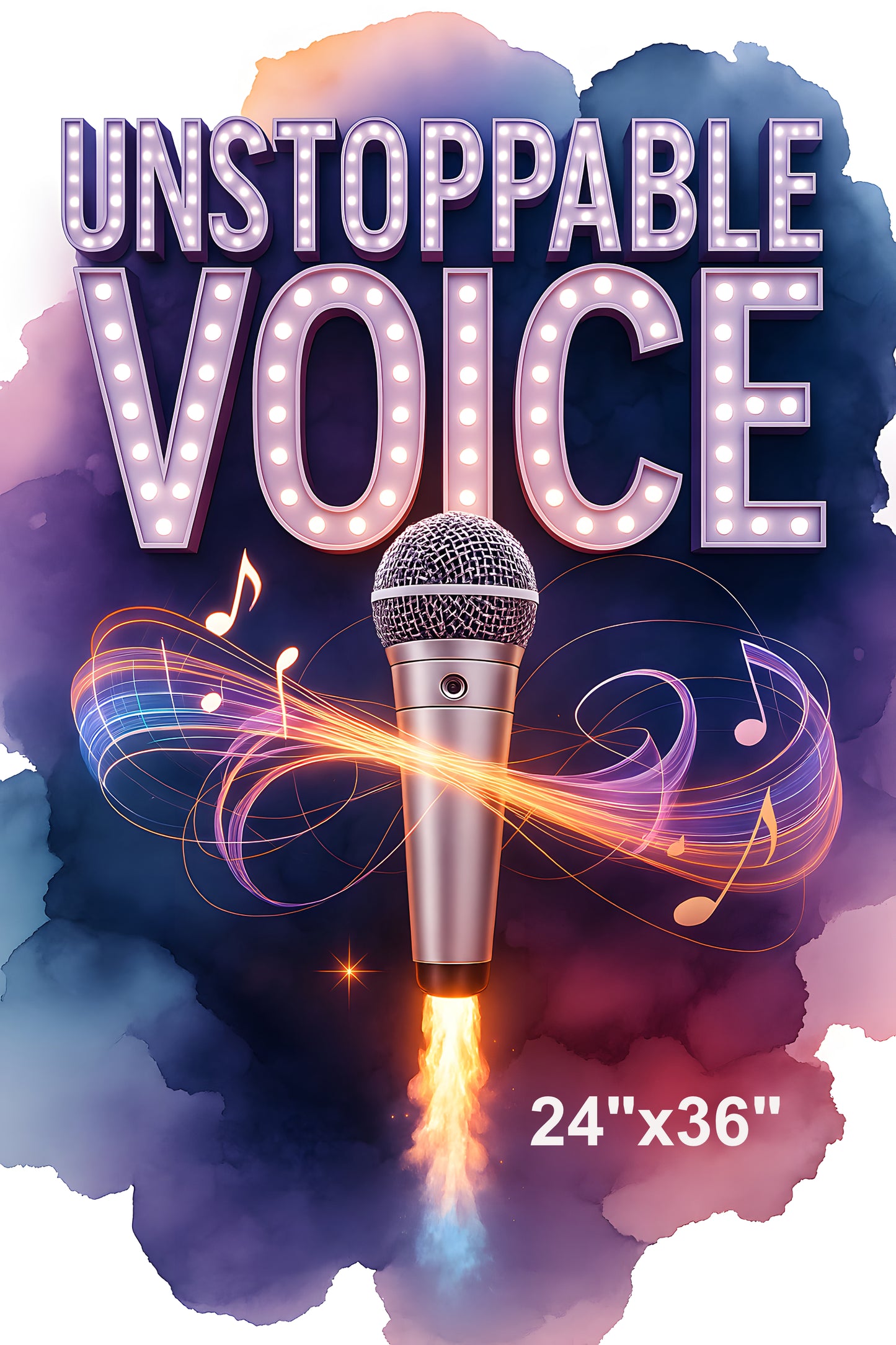 Unstoppable Voice Matte Poster 24 x 36 by The Singing Journey