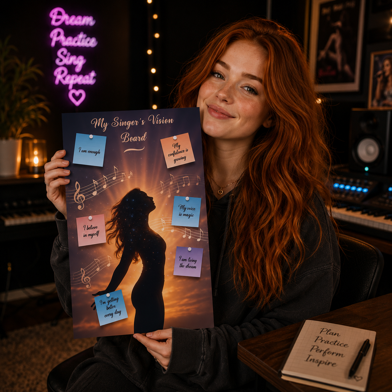 My Singer's Vision Board Matte Poster