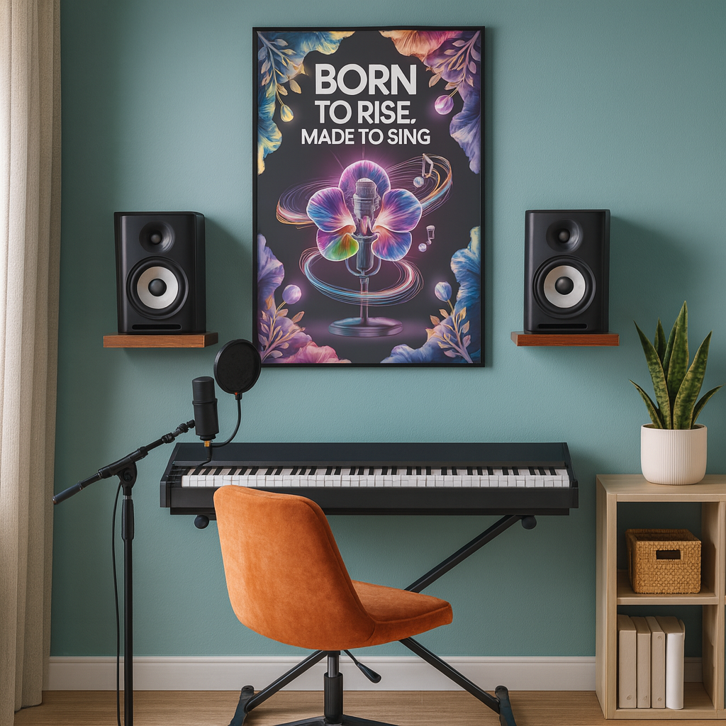 Born to Rise, Made to Sing Matte Poster on Singing Studio Wall by The Singing Journey
