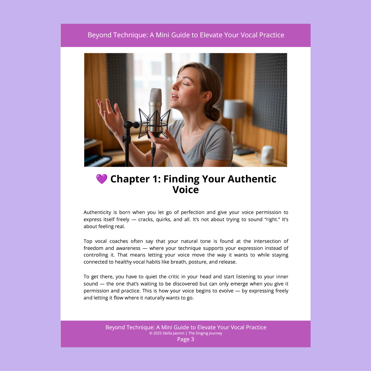Beyond Technique: A Mini Guide to Elevate Your Vocal Practice E-book