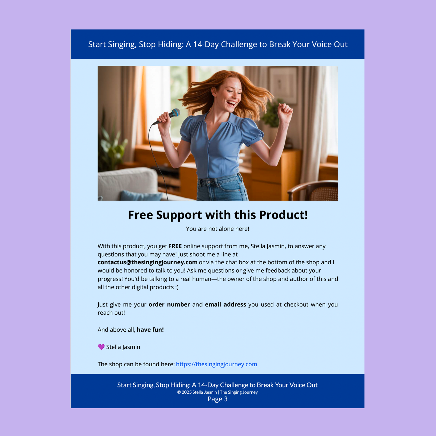 Start Singing, Stop Hiding 14-Day Challenge to Break Your Voice Out E-Book