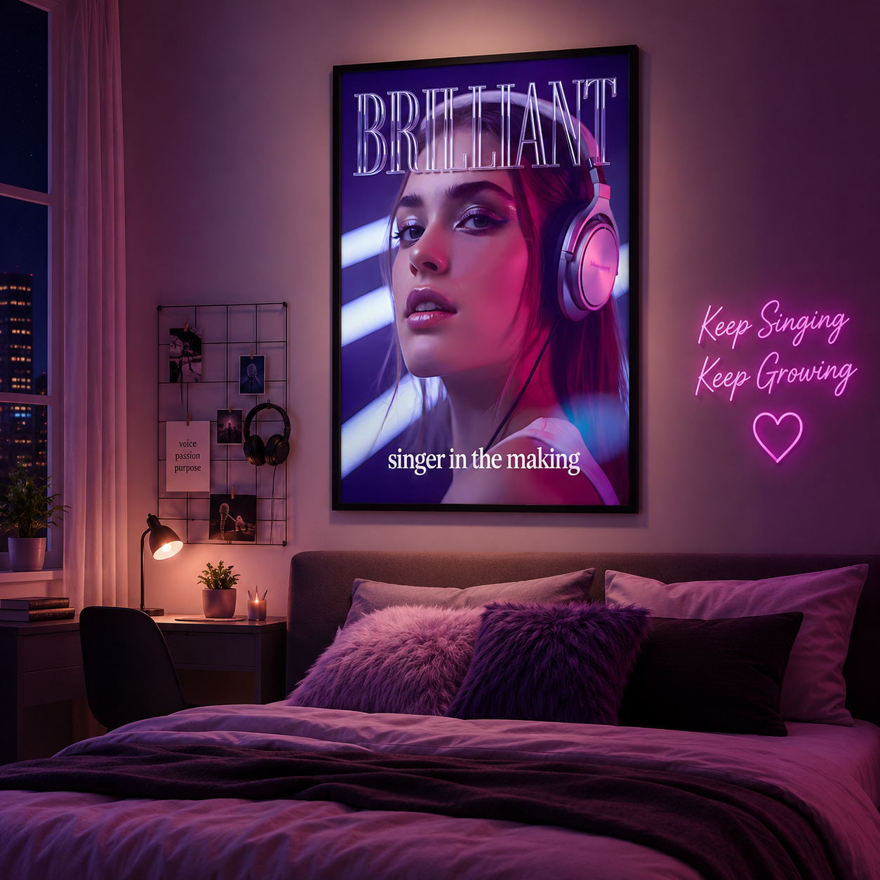 Brilliant Singer in the Making Matte Poster