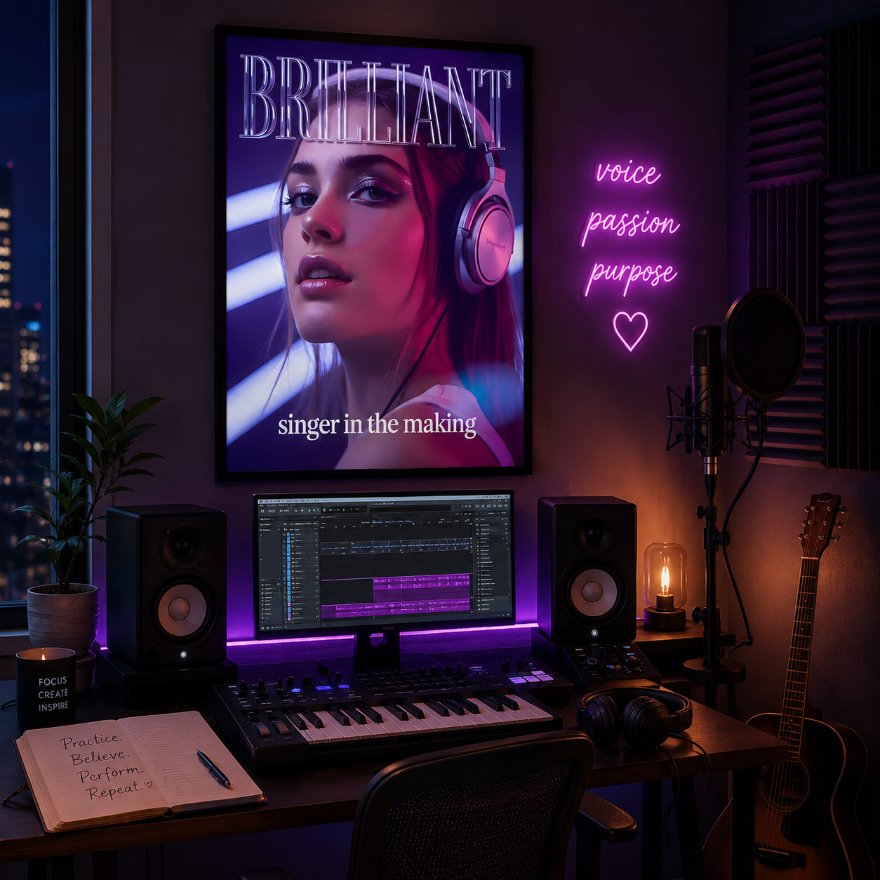 Brilliant Singer in the Making Matte Poster