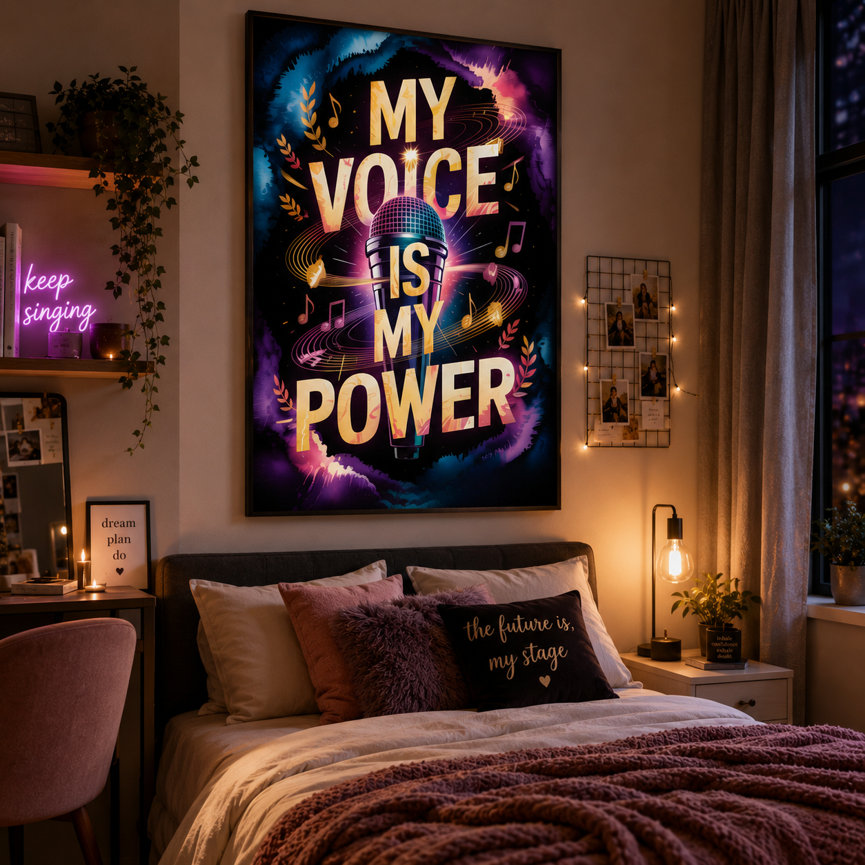 My Voice is My Power Matte Poster