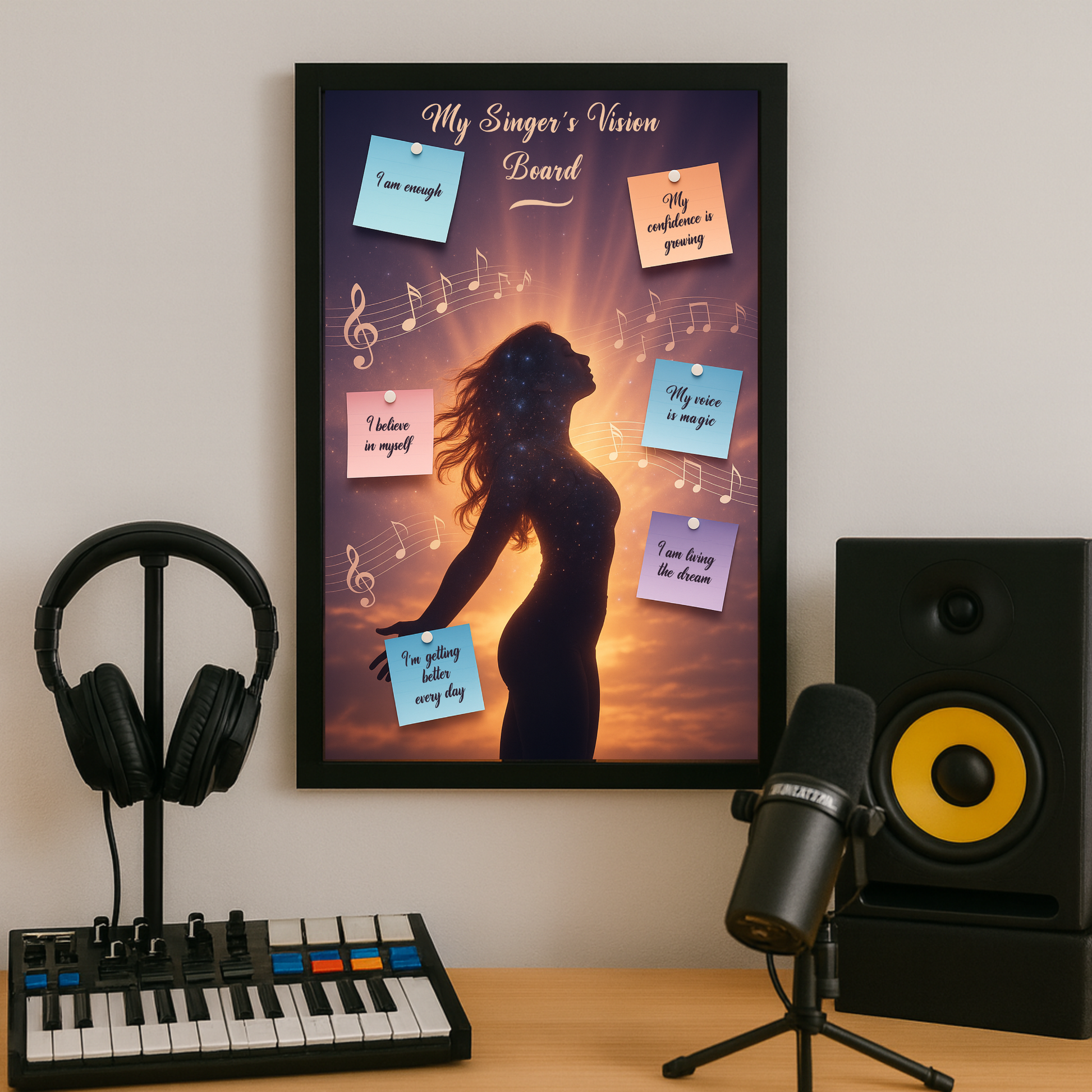 My Singer's Vision Board Poster in Studio by The Singing Journey