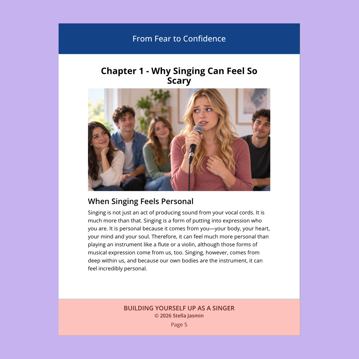 From Fear to Confidence -  Building Yourself Up as a Singer E-book