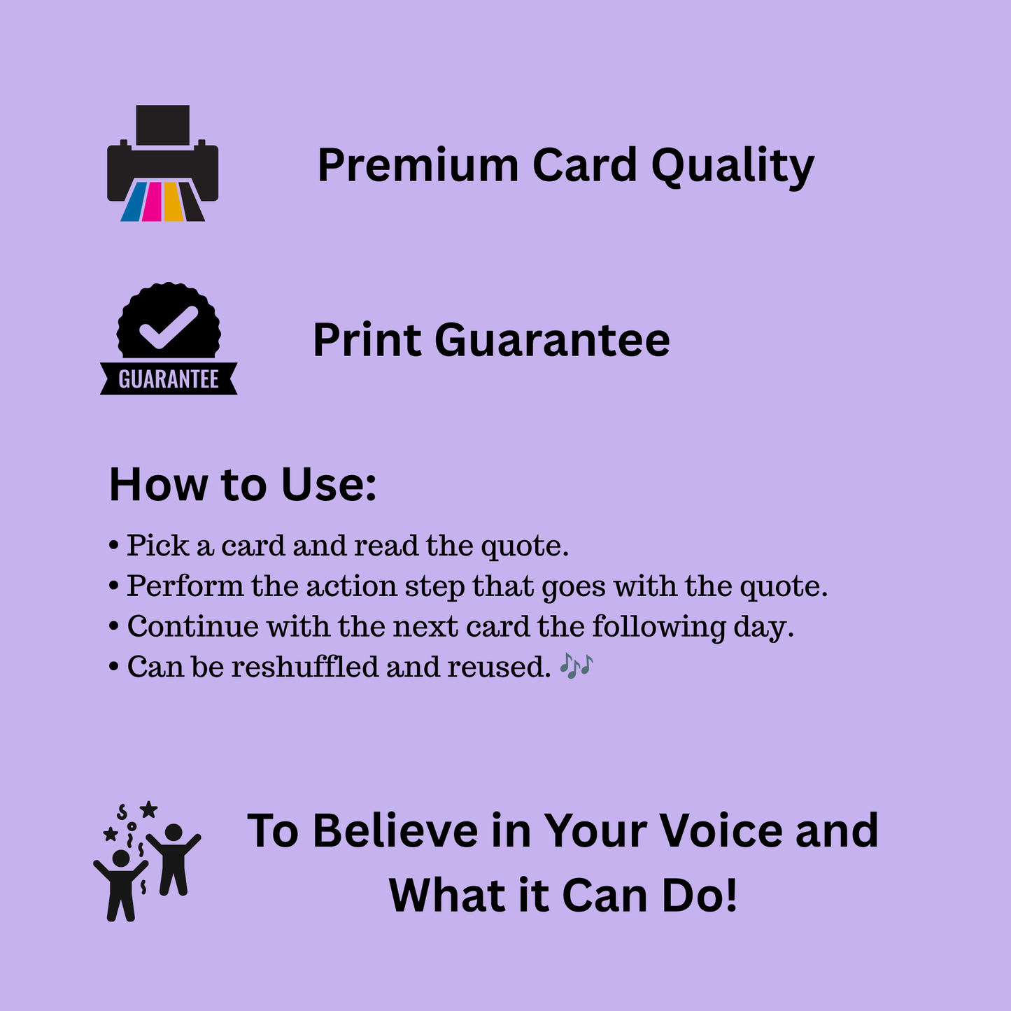 Believe In Your Voice - 30 Singer Mindset Cards