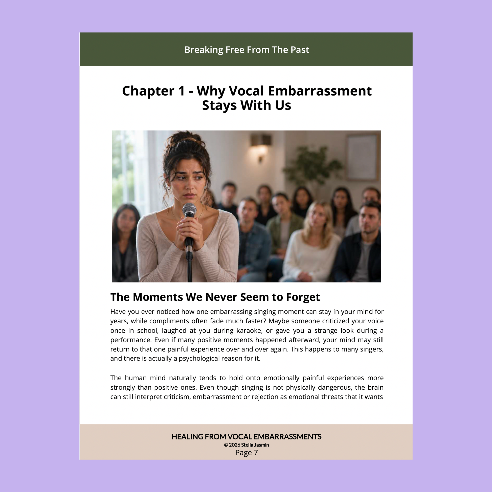 Chapter 1 of 'Breaking Free From The Past - Healing From Embarrassments' e-book.